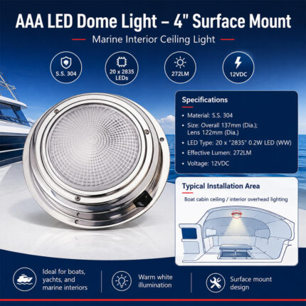AAA LED Dome Light 4 Inch Surface Mount – Specification & Installation