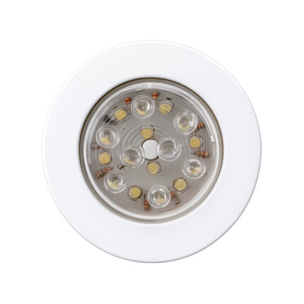 AAA LED push on/off flush mount dome light for boats, 12V marine ceiling light