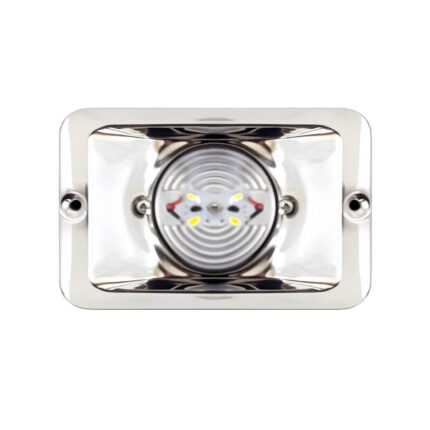 AAA rectangular LED stern light for boats, 12V stainless steel marine navigation light