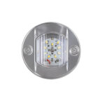 AAA round LED stern light for boats, 12V stainless steel marine navigation light