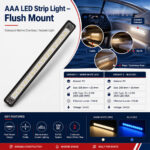 AAA LED Strip Light Flush Mount specification and installation guide for 12V marine boats