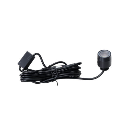 AAA LED underwater drain plug light installed on a boat transom for white or blue underwater illumination