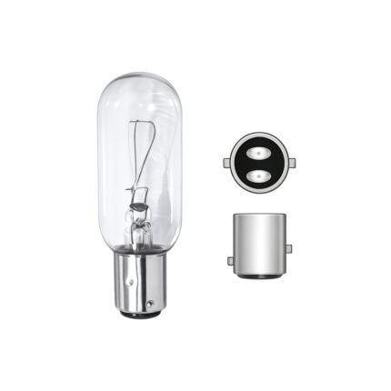 BA15D tubular dual-contact bayonet bulb 12V/24V for boat navigation, anchor and stern light replacement