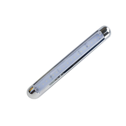 Tube-style surface-mount LED cabin light for boats and marine interiors