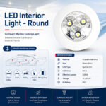 LED Interior Light Round specifications and marine installation guide