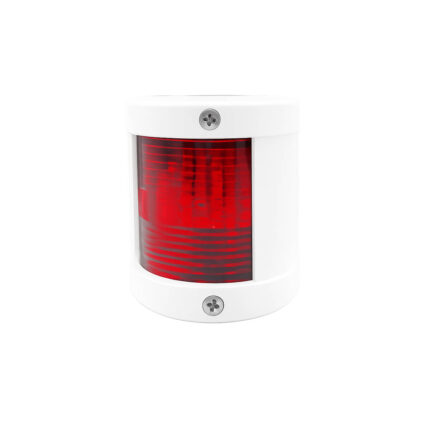 Compact LED port navigation light with red 2NM beam for boats and yachts