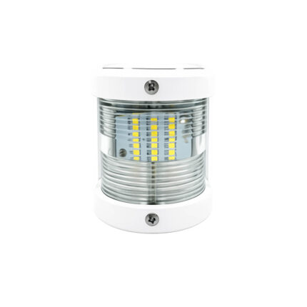 Compact LED stern navigation light with white 2NM beam for boats and yachts