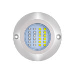 Mazuzee round 120W LED underwater light for boats, yachts, and marine vessels