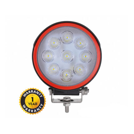 Round waterproof OSRAM 27W LED work light for boats and marine applications