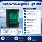 Starboard Navigation Light 2NM specification and installation position for boats and yachts