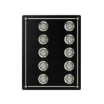 AAA 10 Gang Self-Locking Push Button Switch Panel 12–24V DC