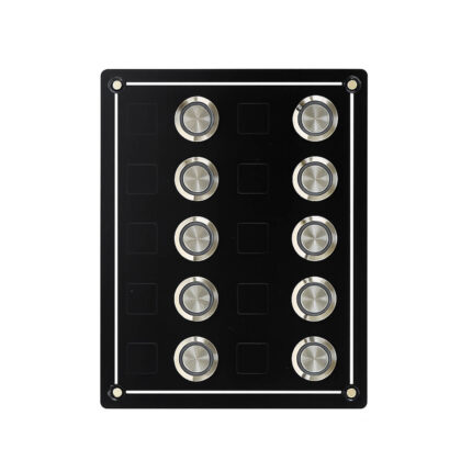 AAA 10 Gang Self-Locking Push Button Switch Panel 12–24V DC