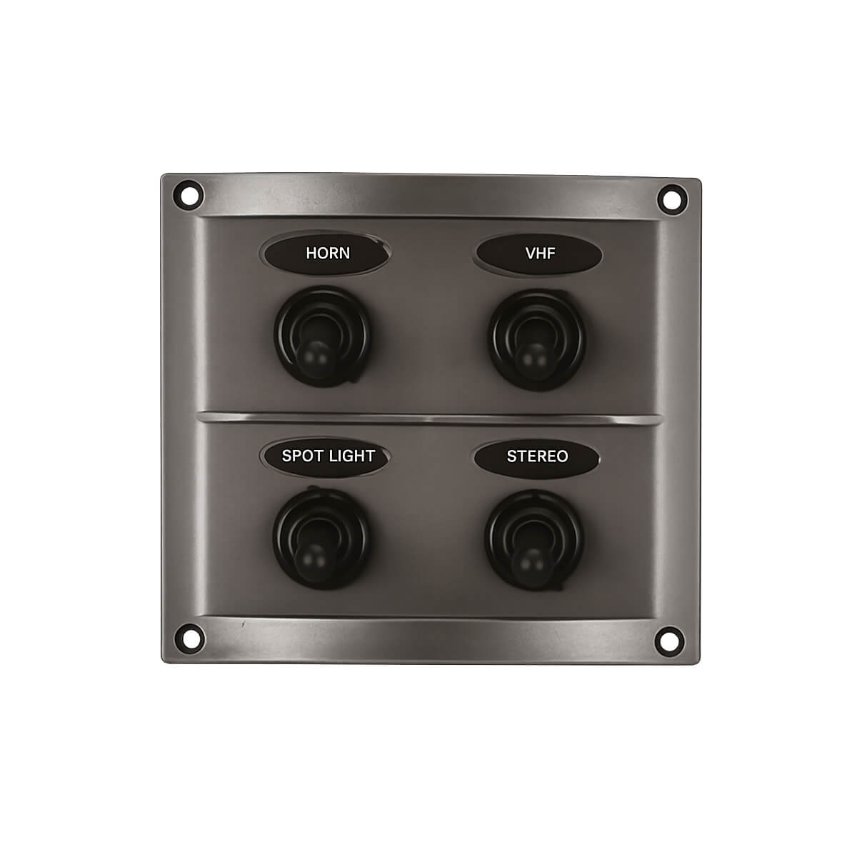 AAA 4 Gang Toggle Switch Panel AAA 4 Gang Toggle Switch Panel with fuses for marine and boat electrical systems