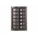 AAA 6 gang rocker switch panel for marine boats with labelled switches and circuit breakers