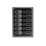 AAA 6 Gang Rocker Switch Panel with circuit breakers for marine and boat electrical systems