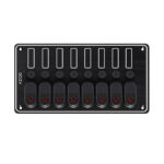 AAA 8 Gang 12V Marine Rocker Switch Panel