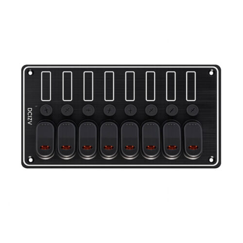 AAA 8 Gang 12V Marine Rocker Switch Panel