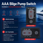 AAA three way bilge pump switch specifications and installation guide for Auto Off Manual boat bilge pump control