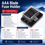 AAA blade fuse holder specifications and installation guide for marine fuse box applications