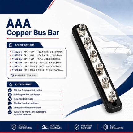 AAA Copper Bus Bar specification and installation guide for marine electrical distribution