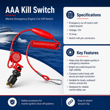 AAA marine kill switch specifications and installation guide for boat motors and jet skis