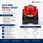 AAA Mini Battery Switch with Knob - Image 2