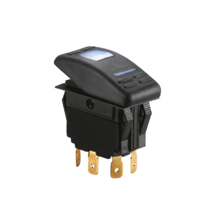 AAA splash proof rocker switch, 12V waterproof momentary marine rocker switch with protective cap