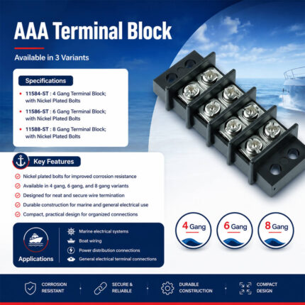 AAA Terminal Block specification and installation guide for marine electrical wiring