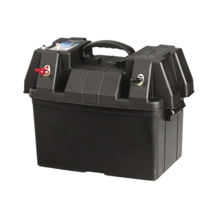 Battery Box with Power Station for marine battery storage and 12V power connection