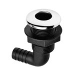 CANSB 90 degree thru hull fitting with stainless steel top cover for marine boat water outlet and hull connection