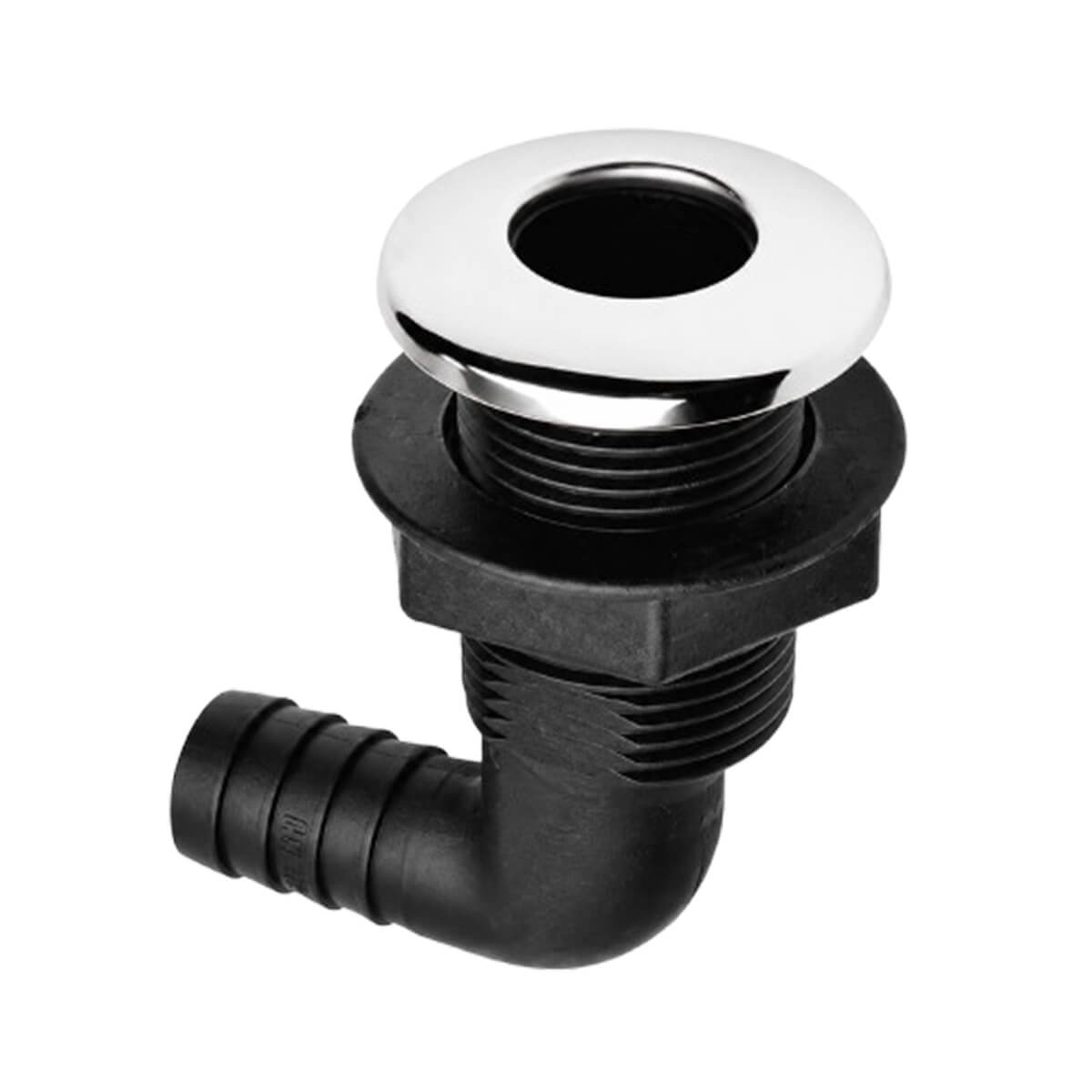 CANSB 90° Thru Hull Fitting With SS Top Cover Marine Boat Water Outlet CANSB 90 degree thru hull fitting with stainless steel top cover for marine boat water outlet and hull connection