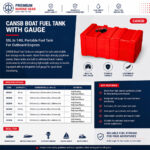 CANSB Boat Fuel Tank With Gauge 55L to 140L Portable Fuel Tank For Outboard Engines Specification and Installation guide with product details