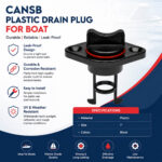 CANSB plastic drain plug for boat specification and installation guide for marine drainage system