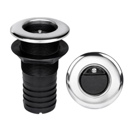 CANSB Thru Hull Fitting with SS Cover and Valve for boat hull drainage and marine water connection systems