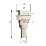 CANSB Thru Hull Fitting With SS Cover & Valve - Image 2