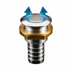 Chrome Plated Brass Fuel Tank Vent – Boat Gas Tank Air Breather with 16 mm hose connection for reliable marine fuel tank ventilation.