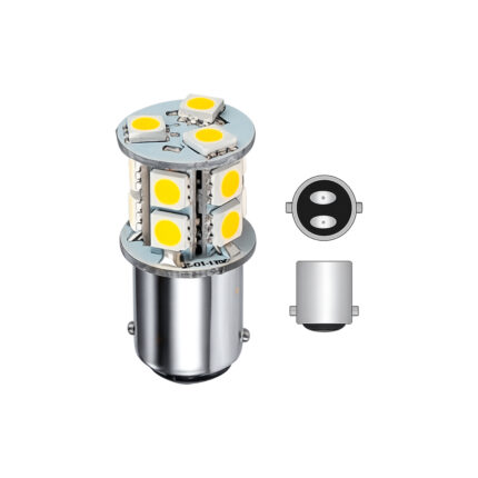 Dual-contact BA15D LED bulb 12V/24V for anchor lights, boat navigation lights and marine light fittings