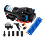 JABSCO HotShot HD4 washdown pump kit high pressure water pump for boats and deck cleaning applications.