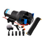 JABSCO HotShot HD6 Washdown Pump Kit high pressure water pump with hose for marine boat cleaning applications