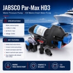 JABSCO Par-Max HD3 Water Pressure Pump | 12V Marine Fresh Water Pump - Image 2