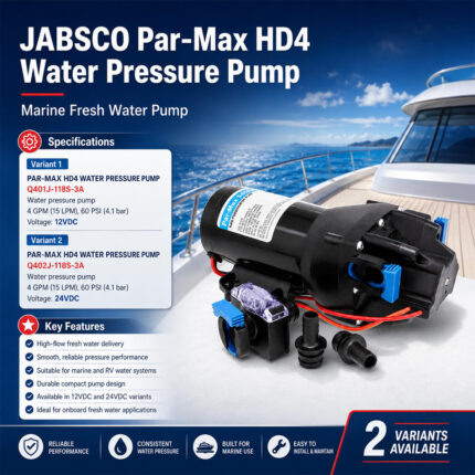 JABSCO Par-Max HD4 Water Pressure Pump marine fresh water pump specification and installation guide