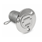 Key Free Stainless Steel Diesel Deck Fill 1-1/2" & 2" Inch designed for secure marine diesel tank filling on boats