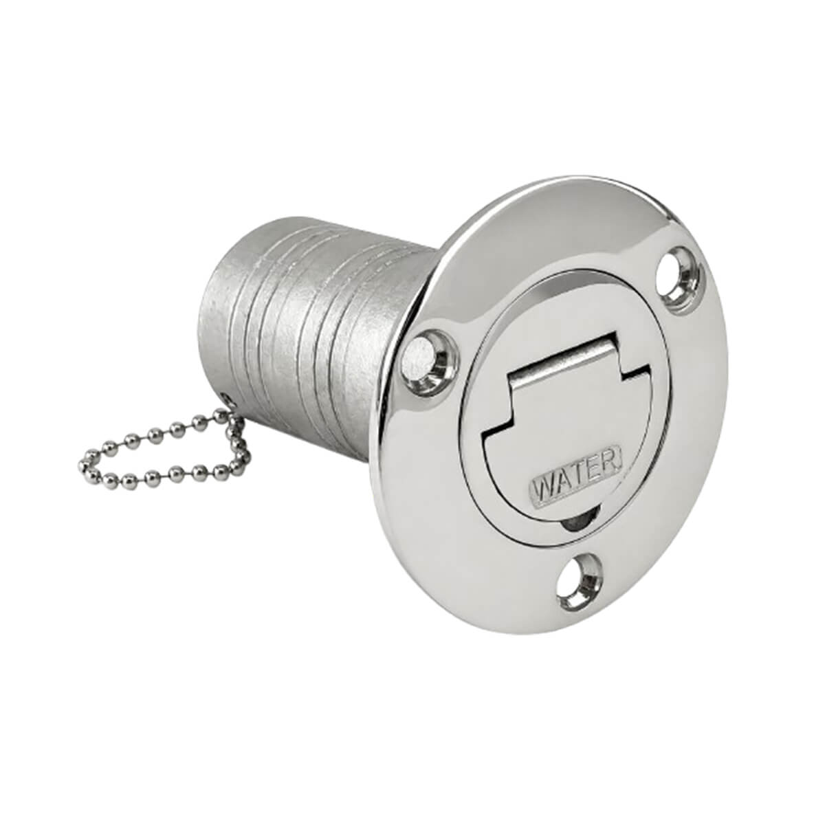 Key Free Stainless Steel Water Deck Fill 1-1/2 and 2 Inch designed for boat water tanks and marine filling applications