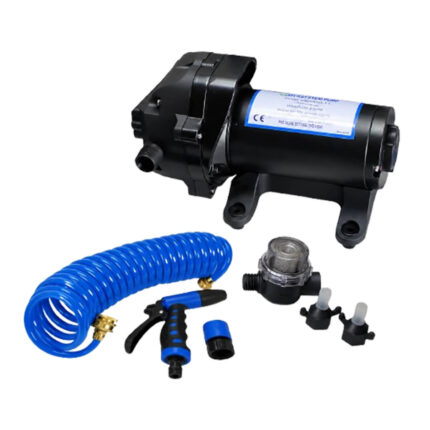 MAZUZEE 12V Washdown Pump Kit 5.1 GPM marine wash pump for boat, RV, and deck cleaning systems
