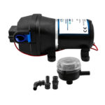 MAZUZEE 3.2 GPM Automatic Fresh Water Pump 12V marine water pressure pump for boat and RV systems