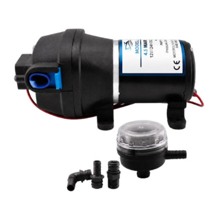 MAZUZEE 4.5 GPM Automatic Fresh Water Pump 12V and 24V water pressure pump for boat and RV systems