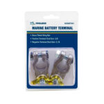 Mazuzee marine battery terminals wing nut type, positive and negative boat battery terminals for marine battery cable connection.