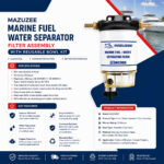 MAZUZEE Marine Fuel Water Separator Filter Assembly With Reusable Bowl Kit - Image 2