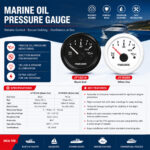 MAZUZEE Marine Oil Pressure Gauge | Oil Pressure Meter For Boats - Image 2