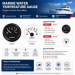 Mazuzee Marine Water Temperature Gauge Engine Coolant Temp Meter Specification & Installation for Boats